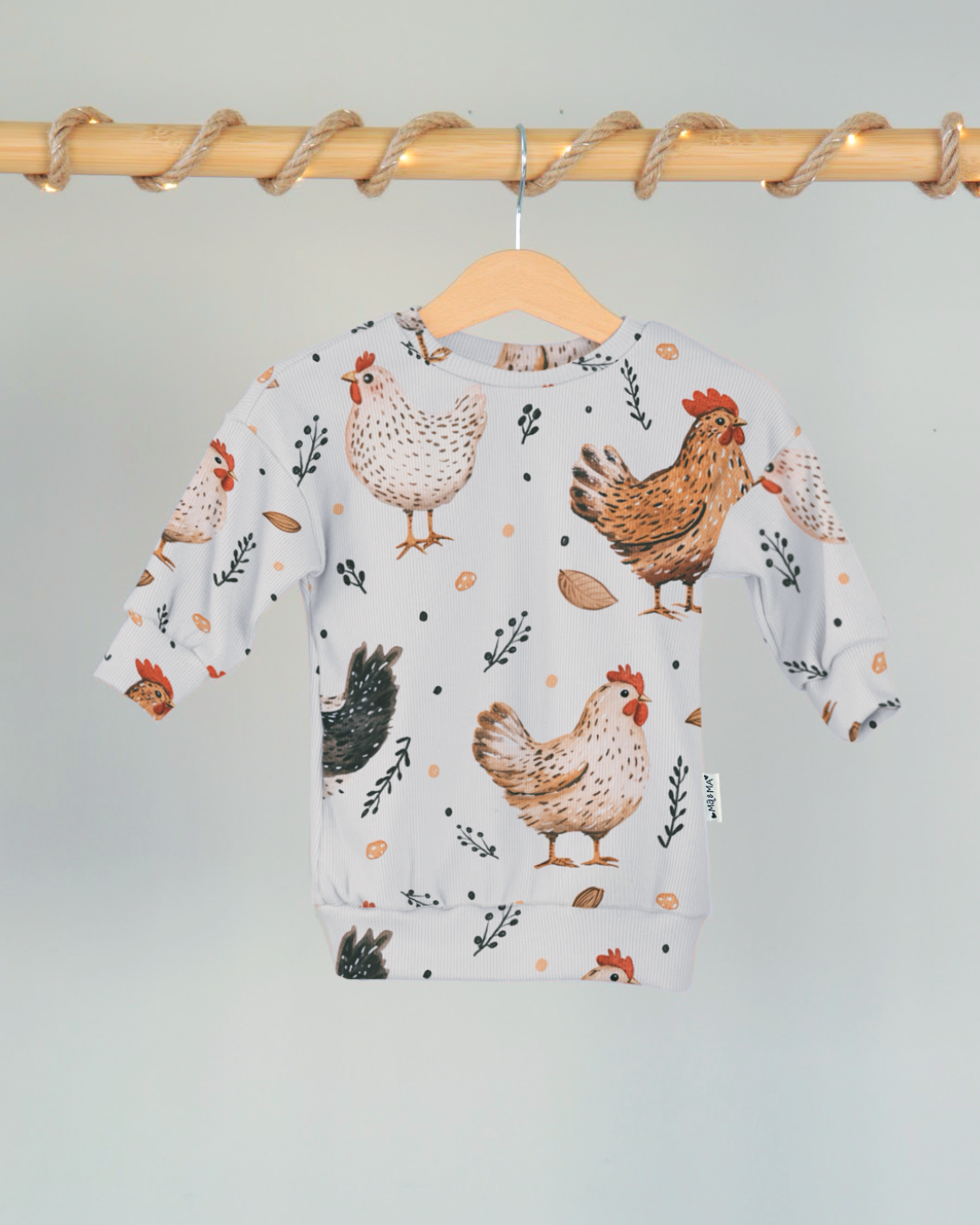 Oversized Genser - Rustic Hens