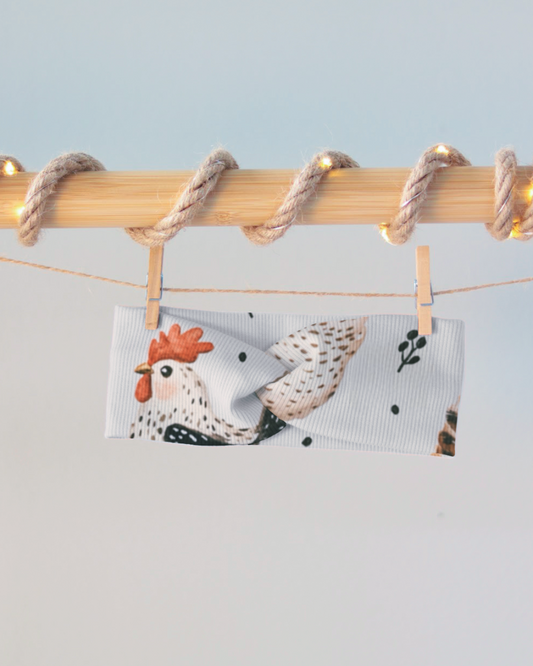 Headband - Rustic Hens