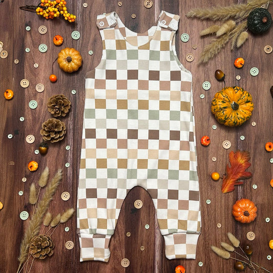 Romper - Earthy Checkers - 68