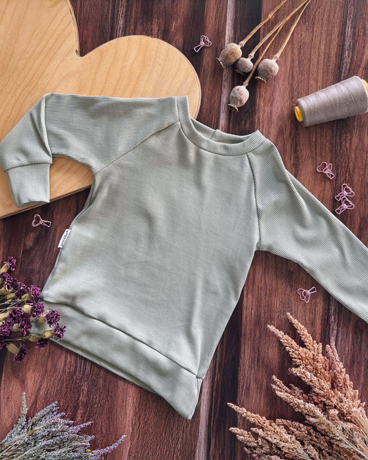 Raglan Sweatshirt - Sage (98/104)