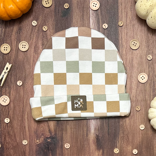 Hat - Earthy Checkers