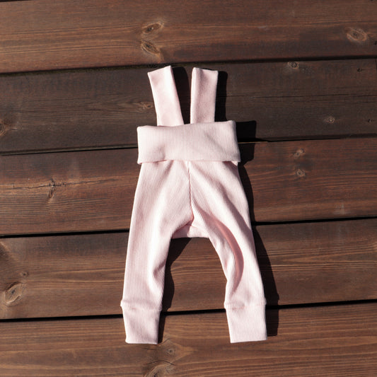 Leggings with suspenders (High waist) - Rose - 56