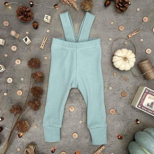 Leggings with suspenders (Elastic waist) - Mint - 68